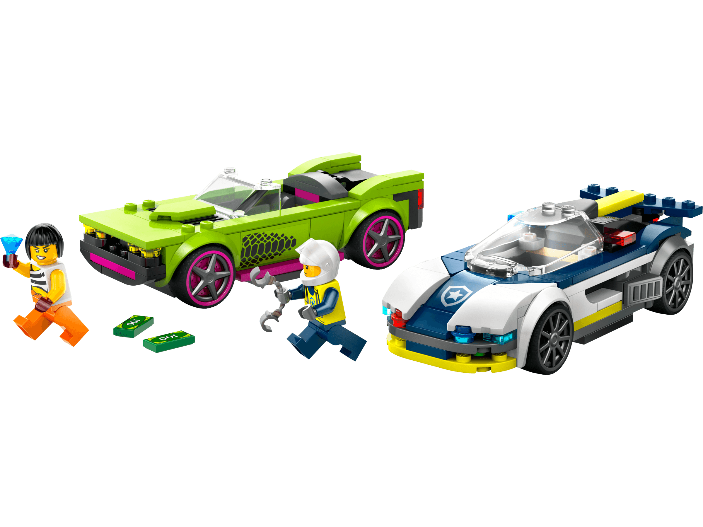 Police Car and Muscle Car Chase